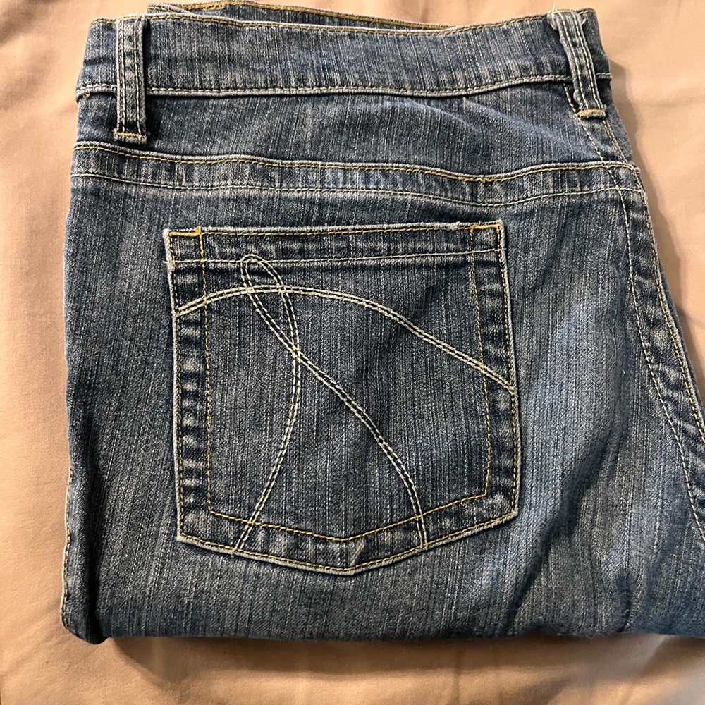 New York & Company Blue Straight Leg Jeans
